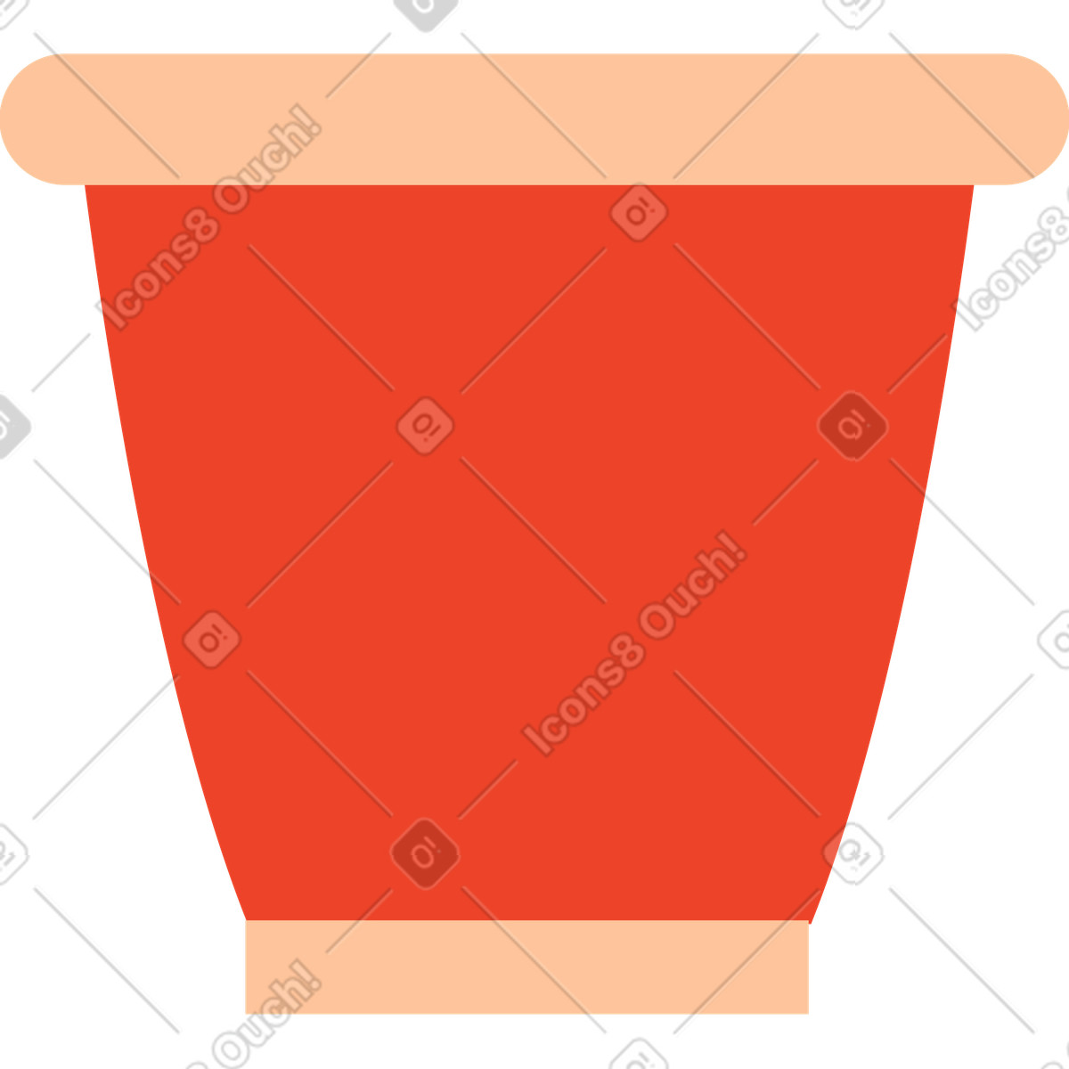 Blumentopf-Illustration im Polar-Stil als Download in PNG, SVG