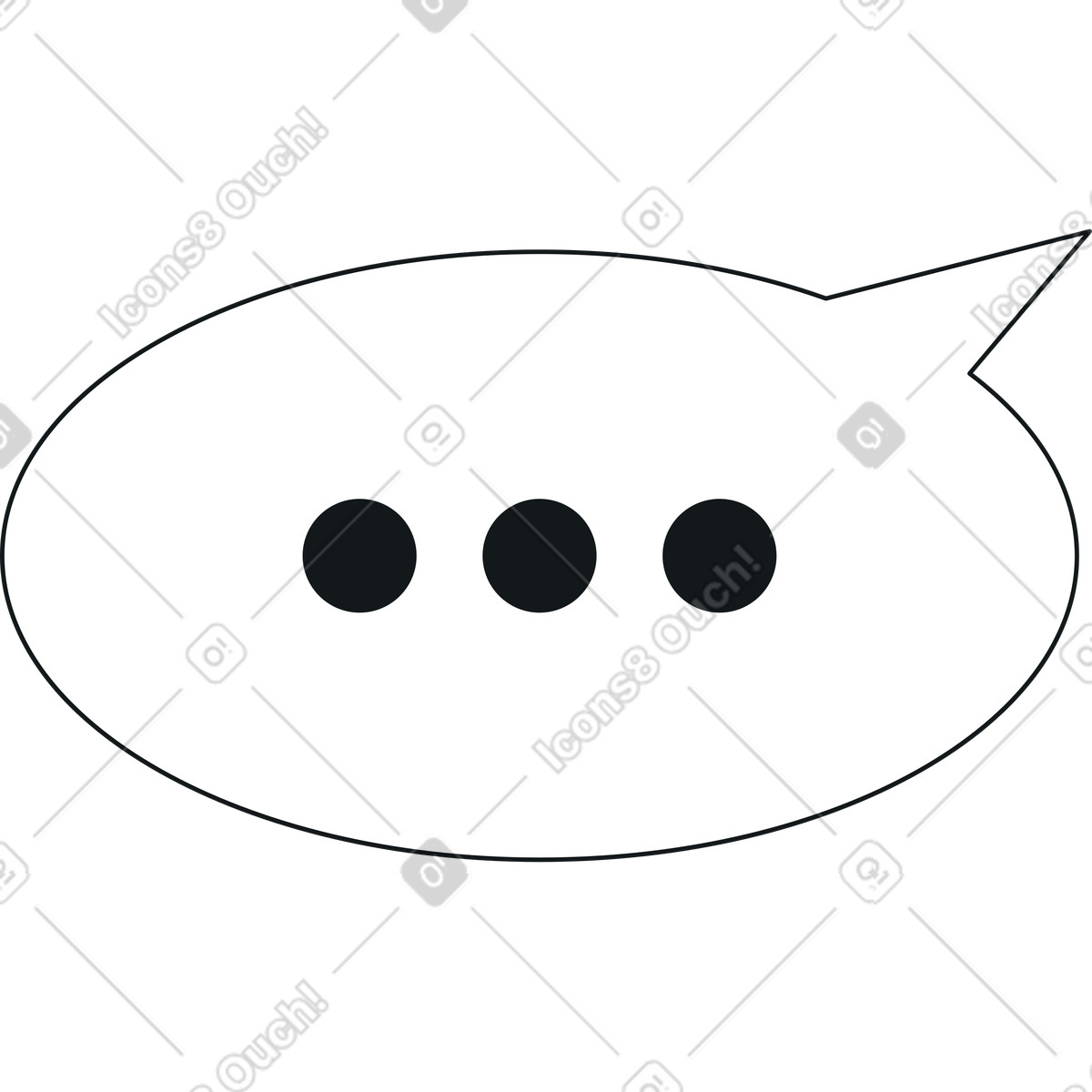 Ilustração de Balão fala em no estilo Midnight para baixar em PNG, SVG