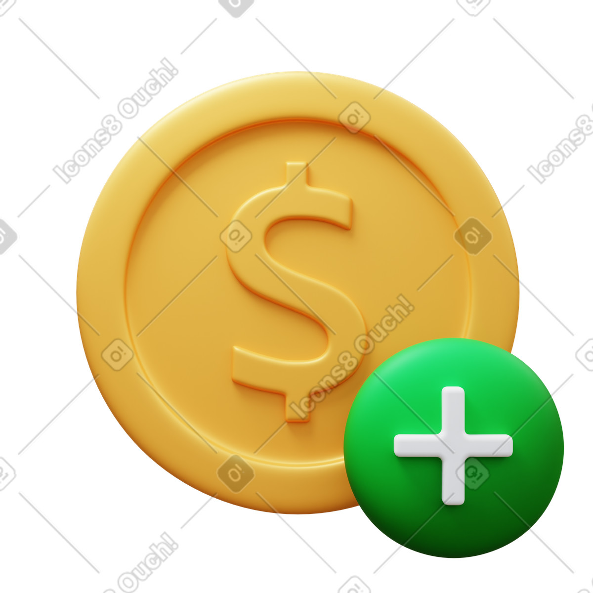 3D Fluency スタイルの Add dollar のイラストをPNG、SVG形式でダウンロード