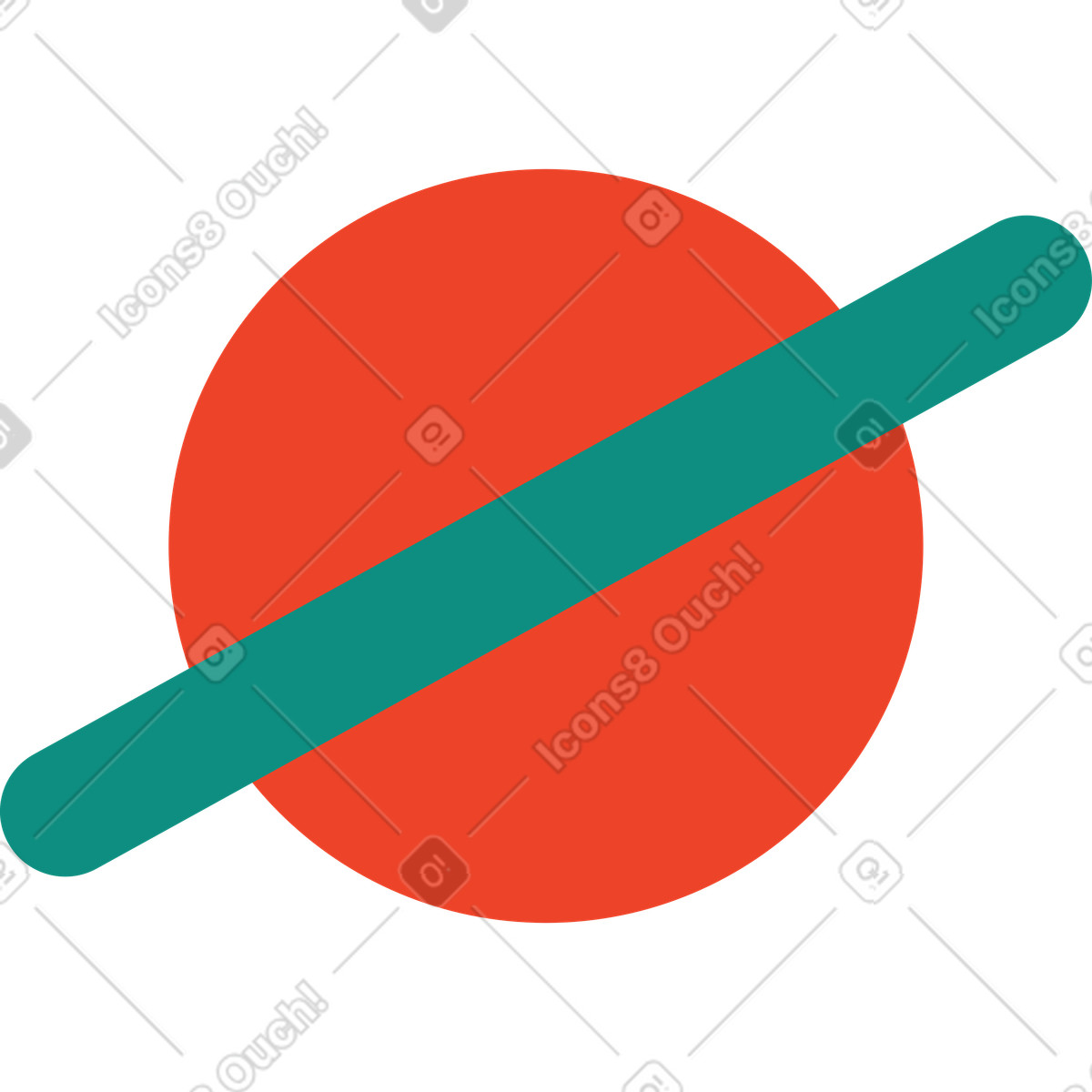 Saturn-Illustration im Polar-Stil als Download in PNG, SVG