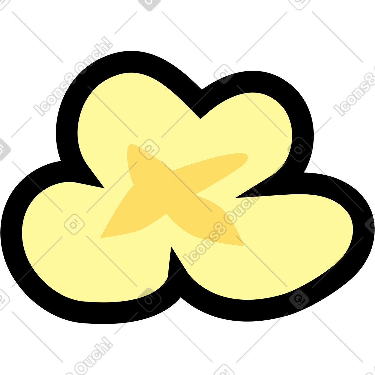 Popcorn illustrazione in stile Kindy scarica in PNG, SVG