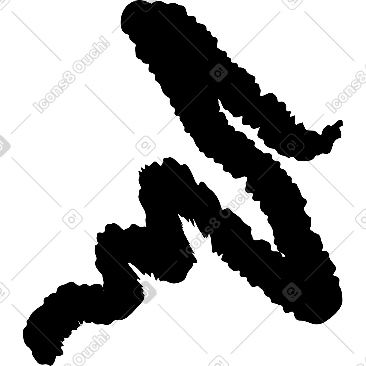 Ilustración Sound waveform abstract black zigzag shape audio frequency curve en estilo Chalk a descargar en PNG y SVG