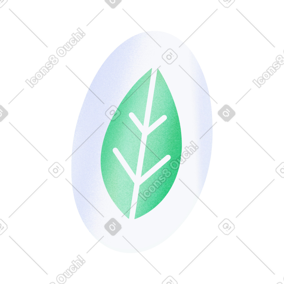 Leaf sticker illustration in Smart style download in PNG, SVG