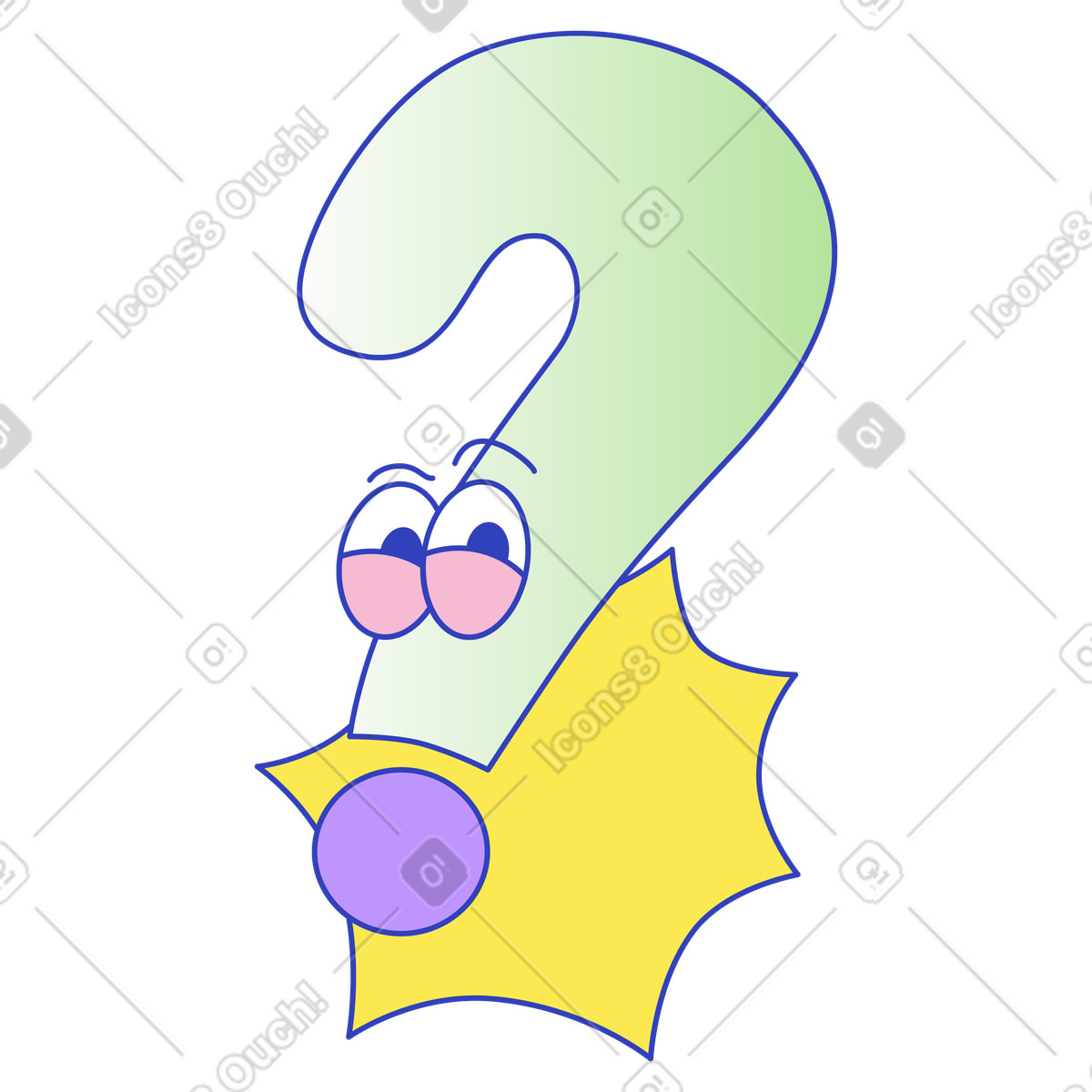 Open question, Support request, Uncertainty indicator illustration in PNG, SVG