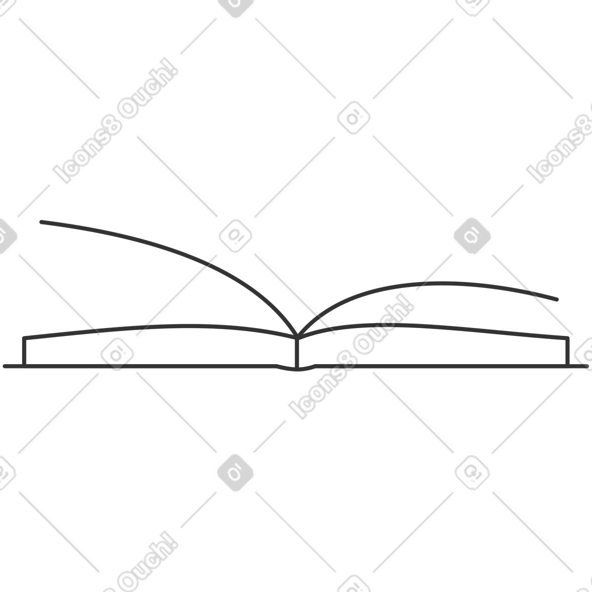Buch-Illustration im Crayon-Stil als Download in PNG, SVG