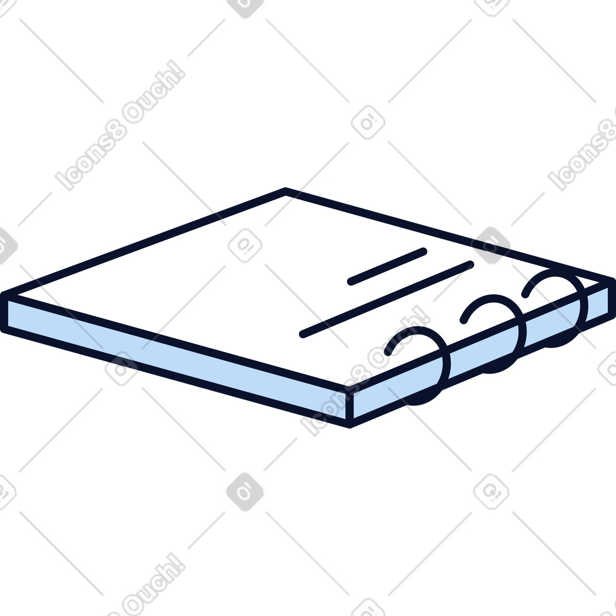 Notepad illustration in Flexy style download in PNG, SVG
