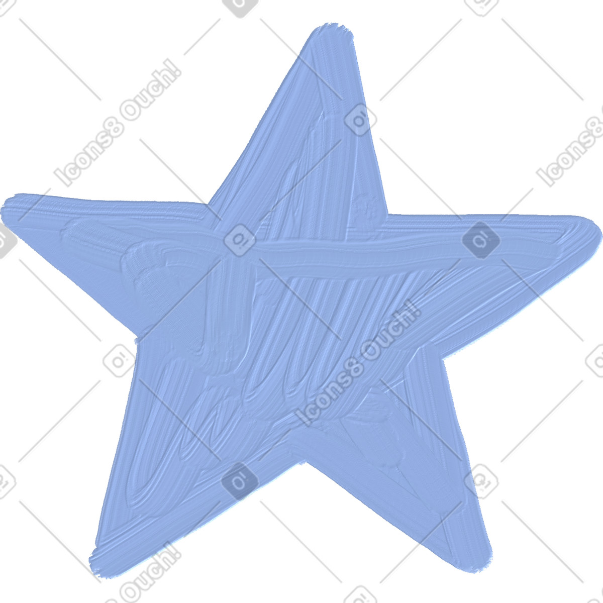 Illustration Blue star dans le style Scrapbooking à télécharger aux formats PNG, SVG