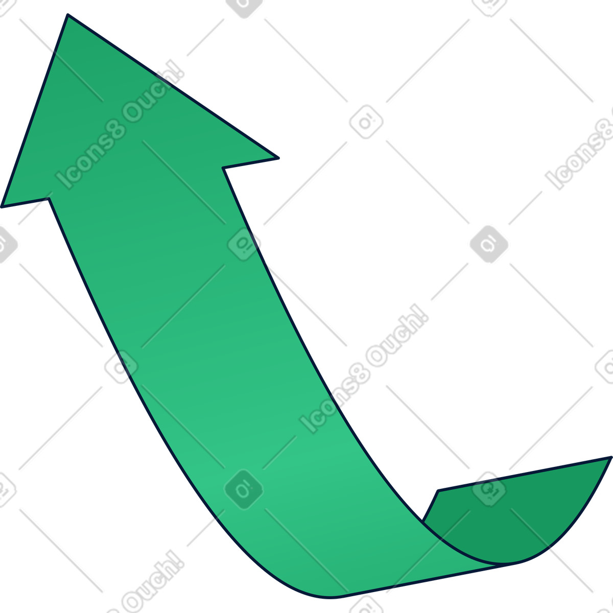 Arrow up illustration in PNG, SVG