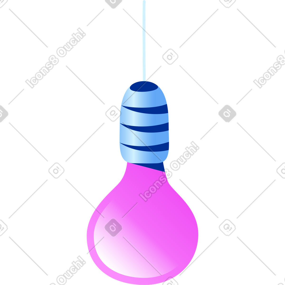 Ilustração de Lâmpada em no estilo Glossy para baixar em PNG, SVG