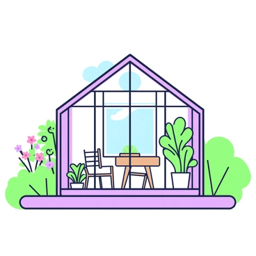 A crystal-clear glasshouse, illustrating transparency and honesty