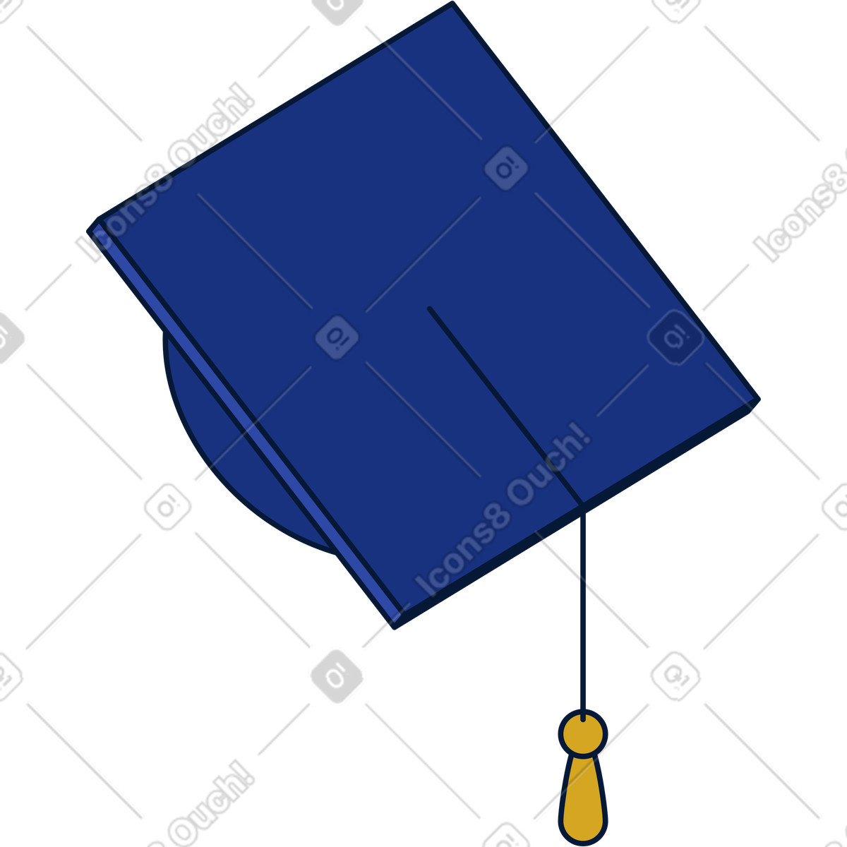 Berretto da studente illustrazione in stile Neat scarica in PNG, SVG