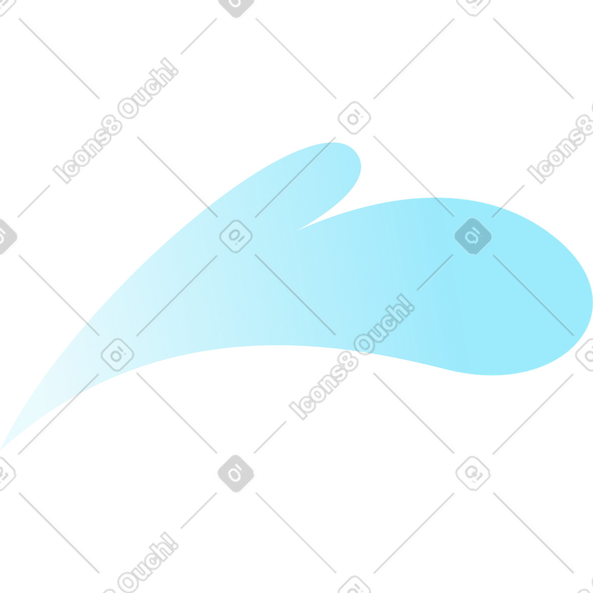 Free-form blue spot illustration in Airy style download in PNG, SVG