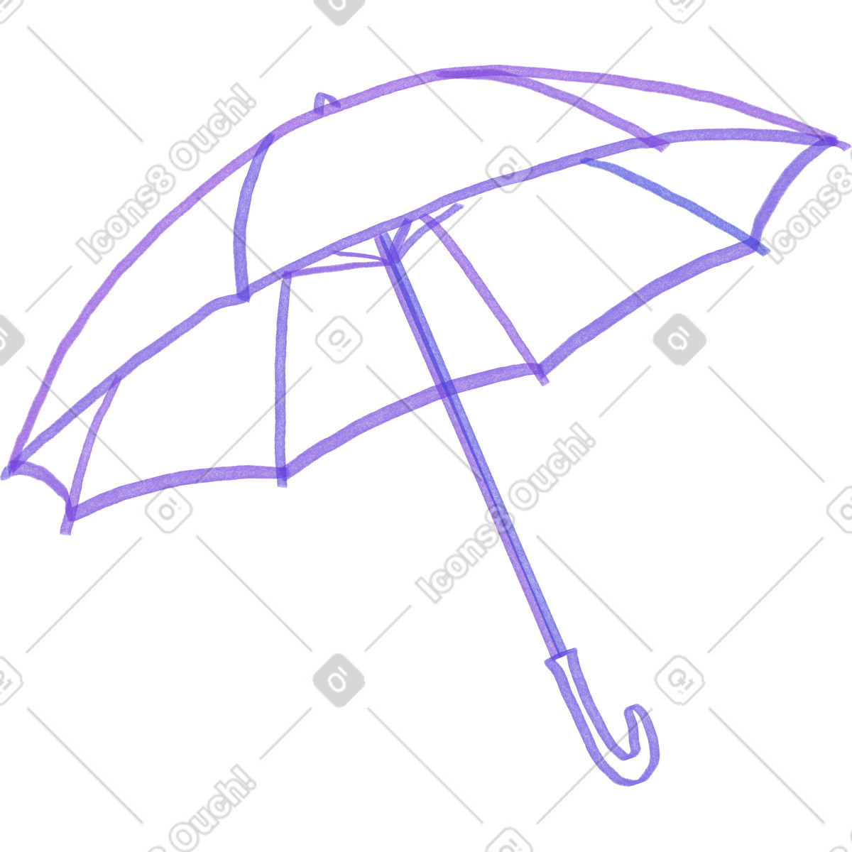 Ilustração de Umbrella em no estilo Marker para baixar em PNG, SVG