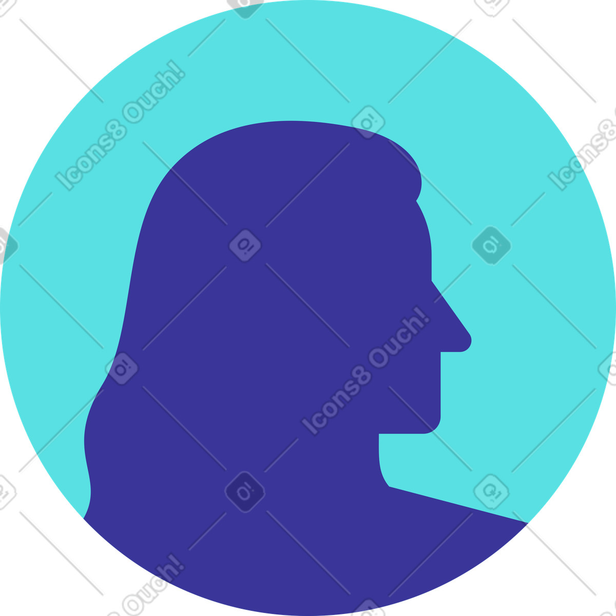 Benutzer avatar-Illustration im Bright-Stil als Download in PNG, SVG