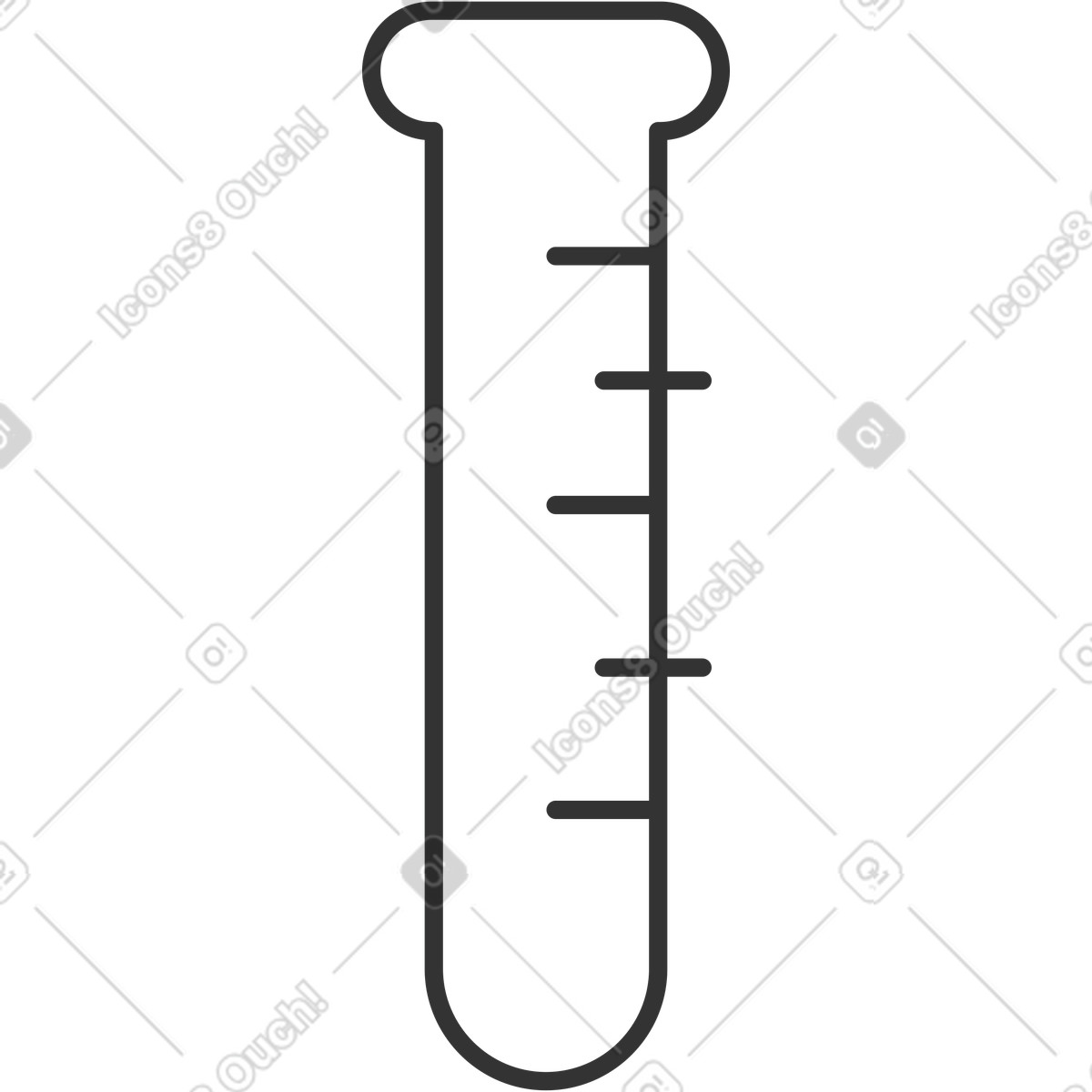 Ilustración Tubo de ensayo en estilo Crayon a descargar en PNG y SVG