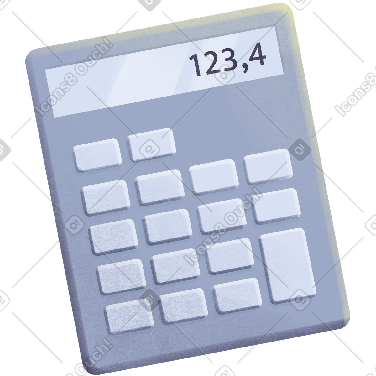 Calculator with numbers illustrazione in stile Shine scarica in PNG, SVG