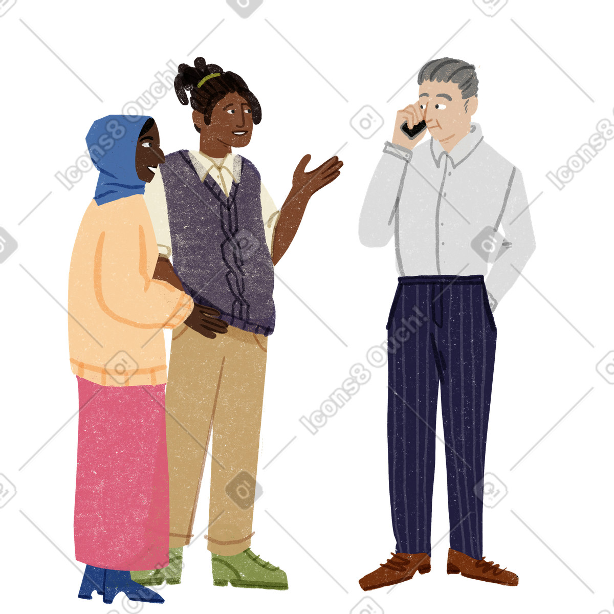 Büroangestellte im gespräch mit ihrem chef-Illustration Public-Stil als Download in PNG, SVG