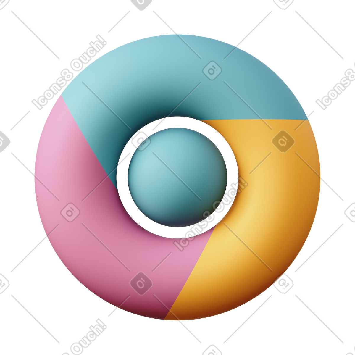 Иллюстрация Chrome в стиле 3D Sugary — скачать в форматах PNG, SVG