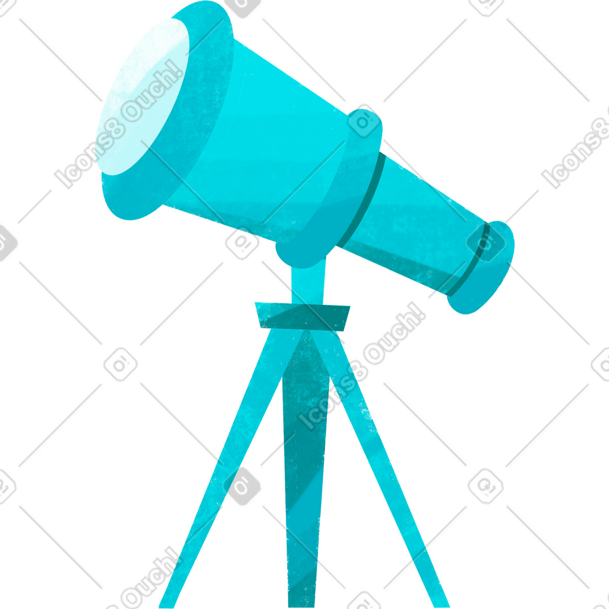 Bonbon 스타일의 Blue telescope 일러스트레이션 PNG, SVG 다운로드