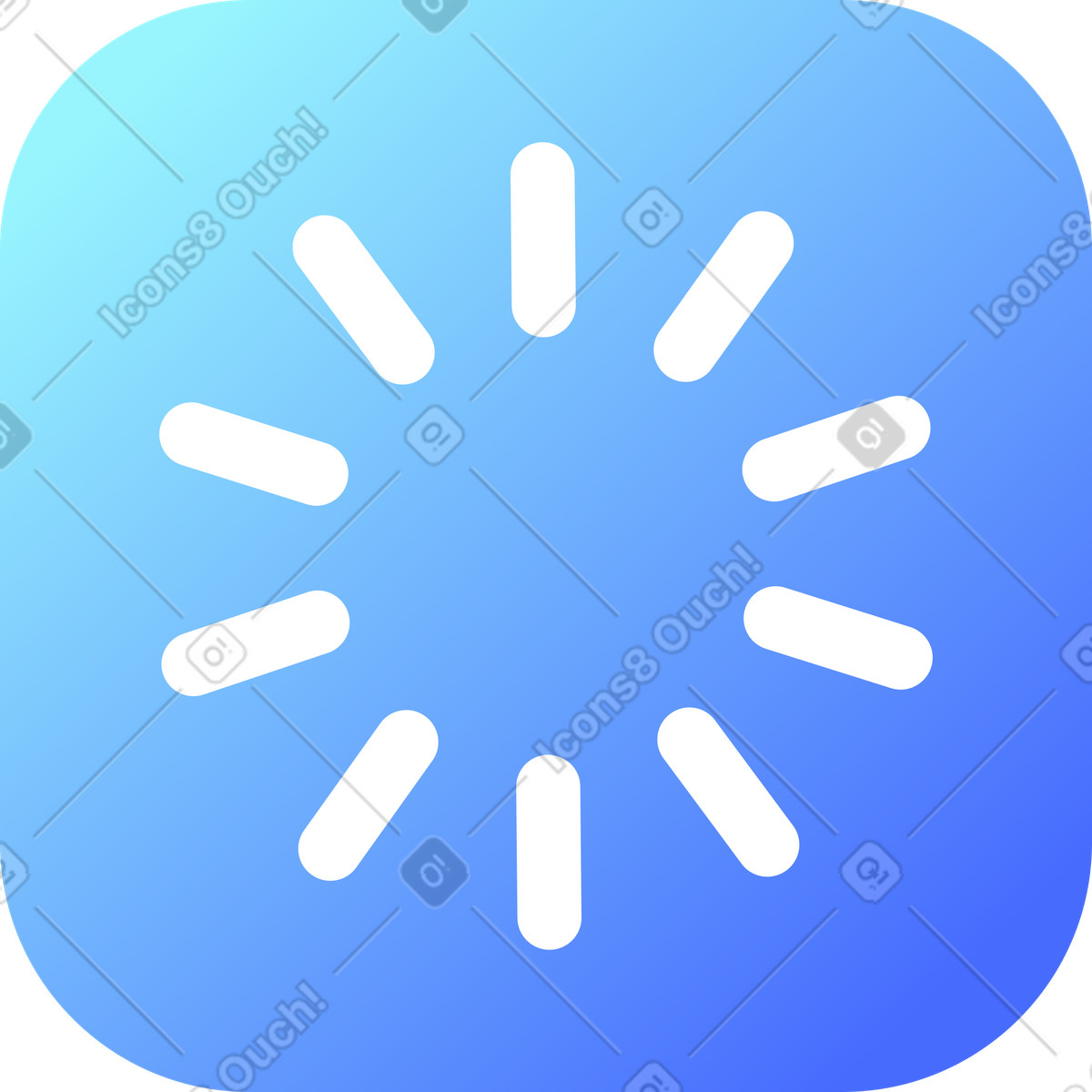 Square loading icon illustration in Azure style download in PNG, SVG