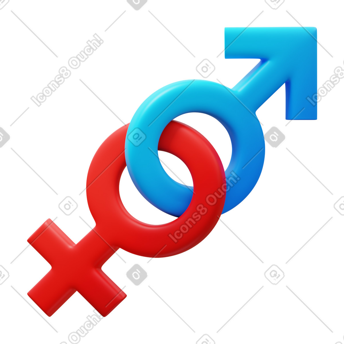 下载 3D Fluency 风格的 Gender 插画，支持 PNG、SVG 格式