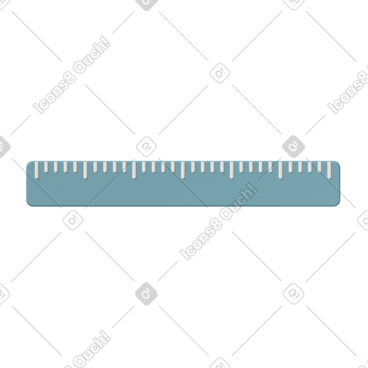 Blue ruler illustration clipart image in PNG SVG GIF for measurements