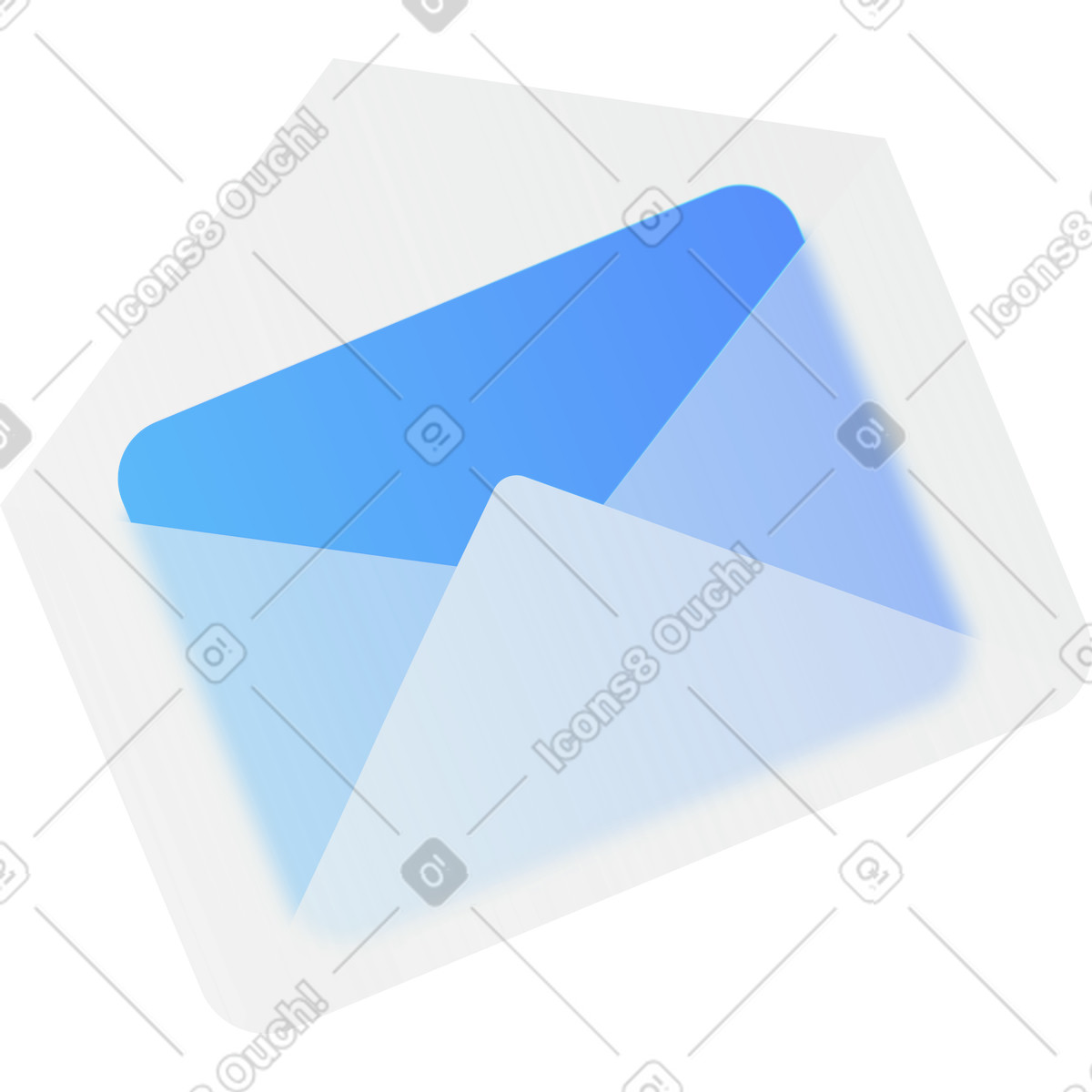 Post mit milchglaseffekt-Illustration im Morphis-Stil als Download in PNG, SVG