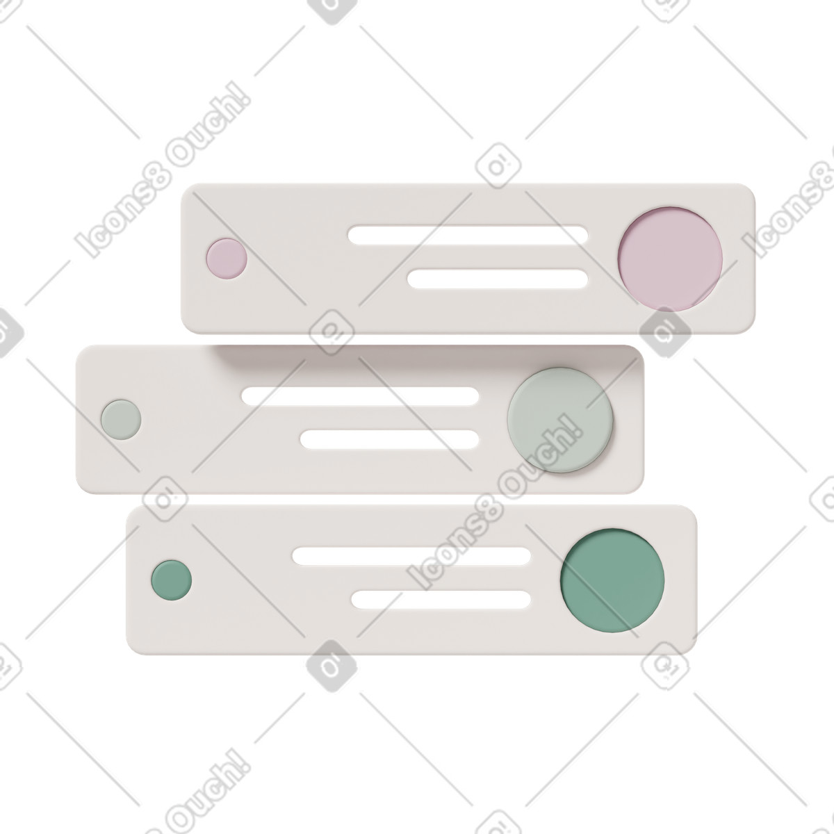 Multicolored smartphone notifications illustration in 3D Casual life style download in PNG, SVG