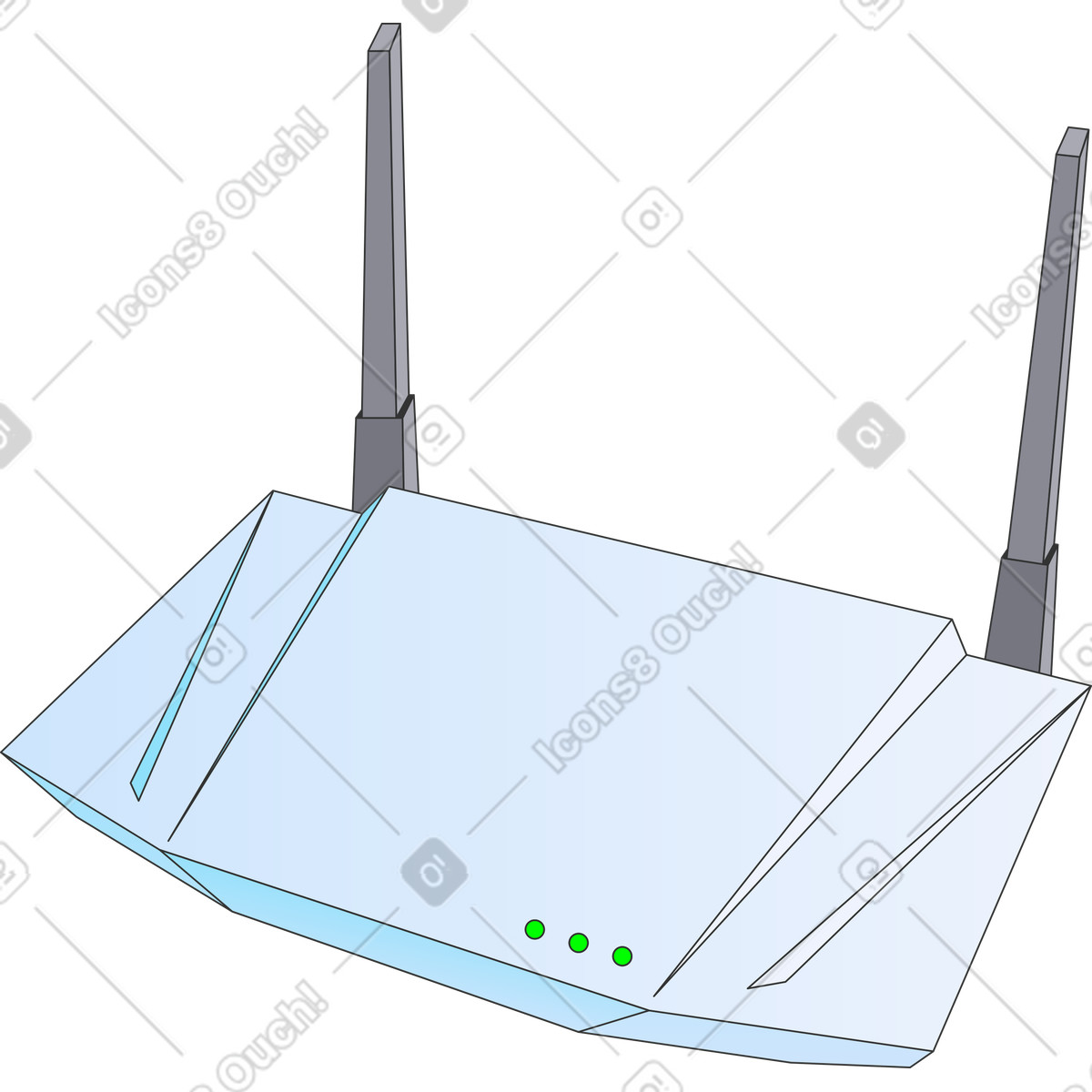 Ilustração de Roteador wi-fi em no estilo Kit para baixar em PNG, SVG