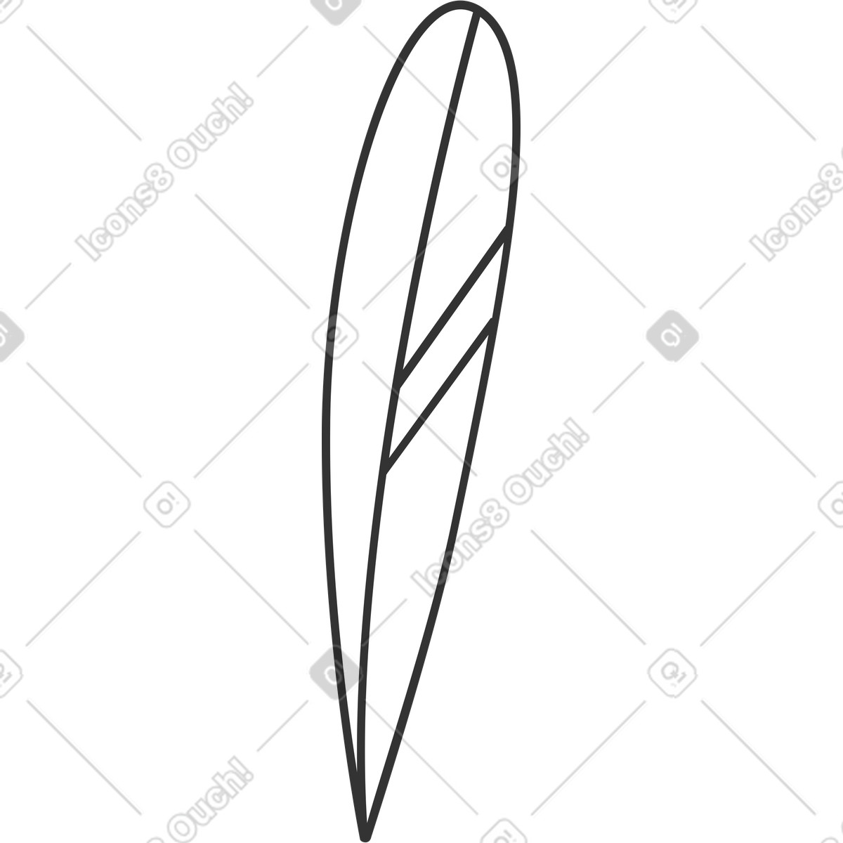 Blatt-Illustration im Crayon-Stil als Download in PNG, SVG