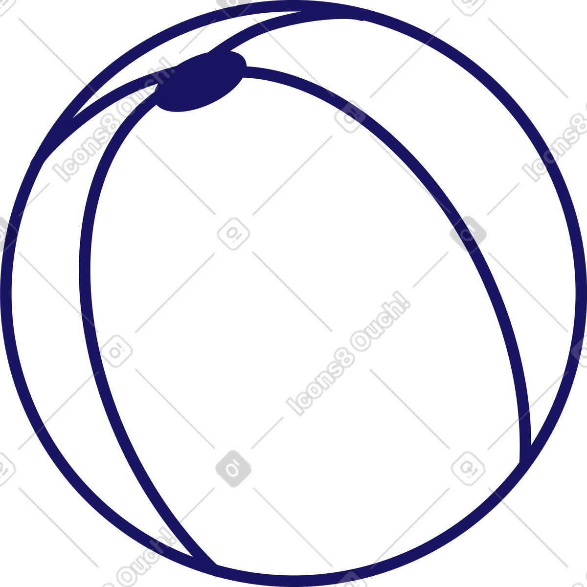 Illustration Balle pour enfants dans le style Matey à télécharger aux formats PNG, SVG