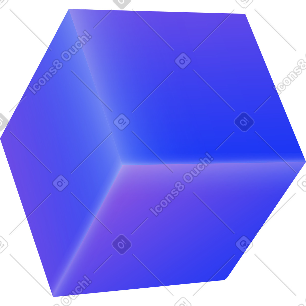 Illustration Cube dans le style Hi-tech à télécharger aux formats PNG, SVG
