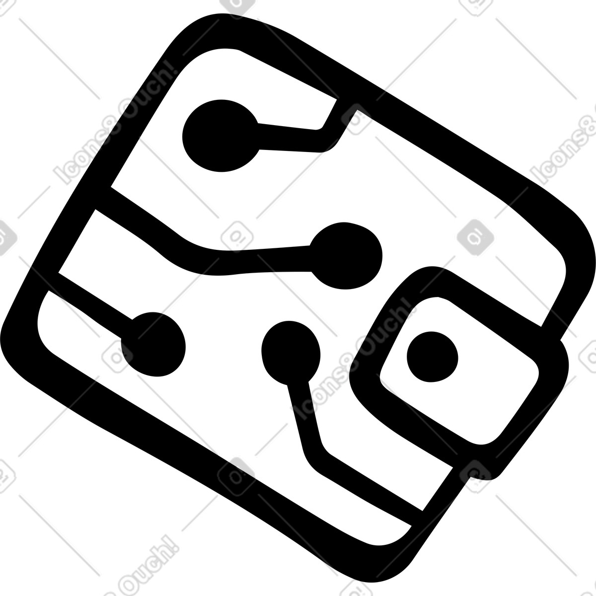 Crypto wallet illustration in Journal style download in PNG, SVG