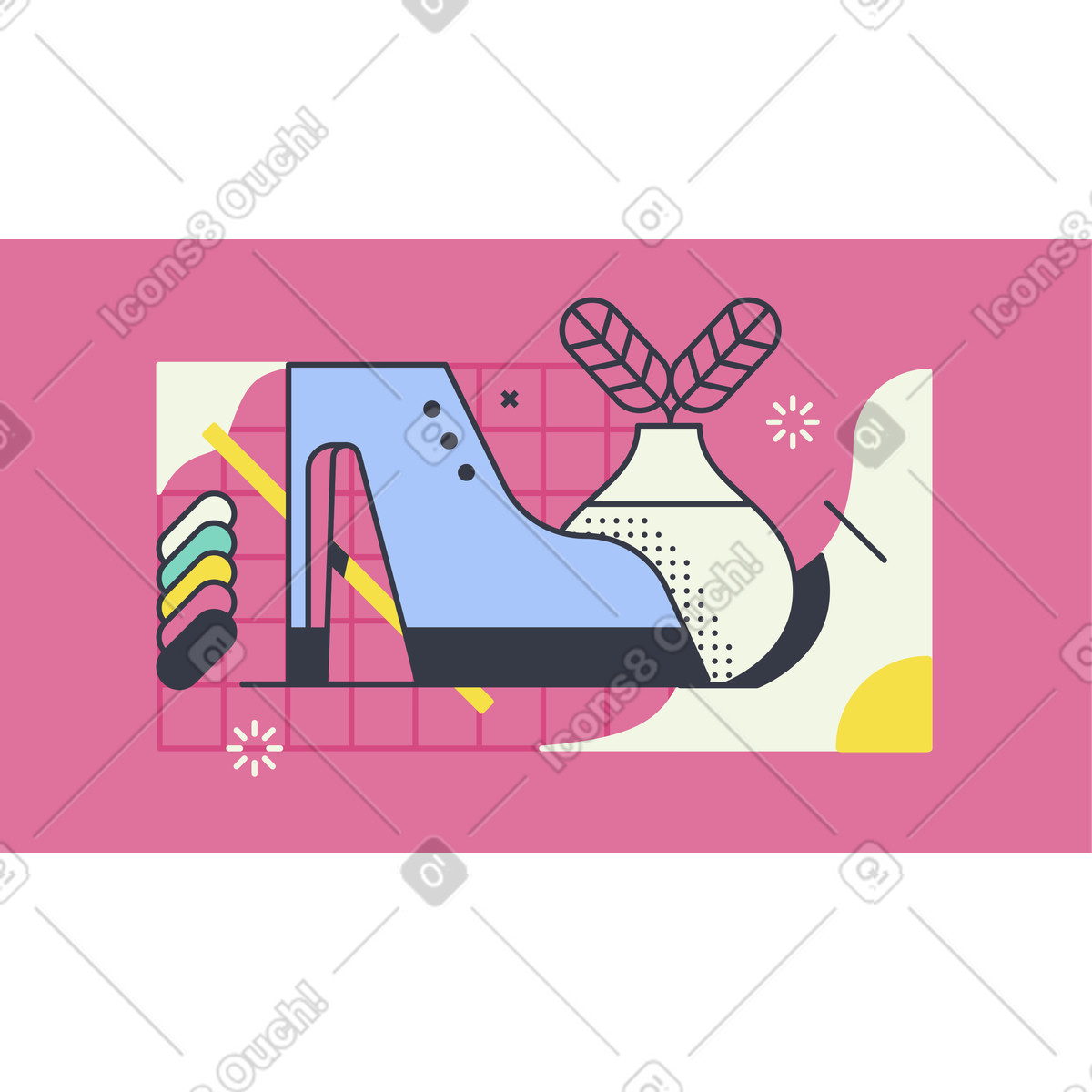 Mode-Illustration im Abstract-Stil als Download in PNG, SVG