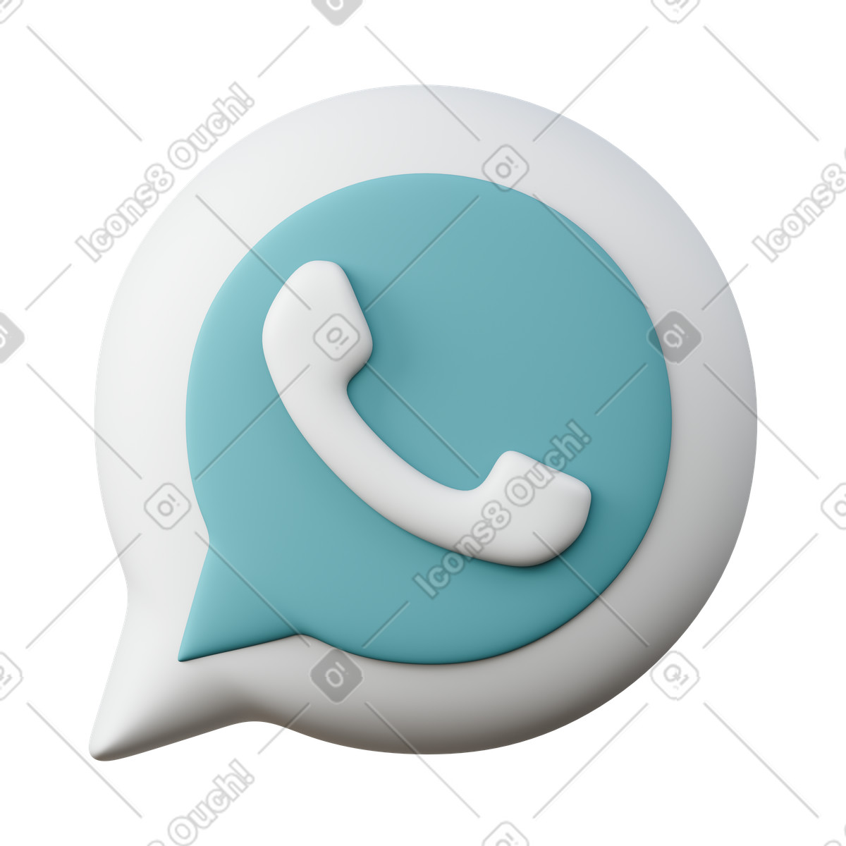 3D Sugary スタイルの Whatsapp のイラストをPNG、SVG形式でダウンロード