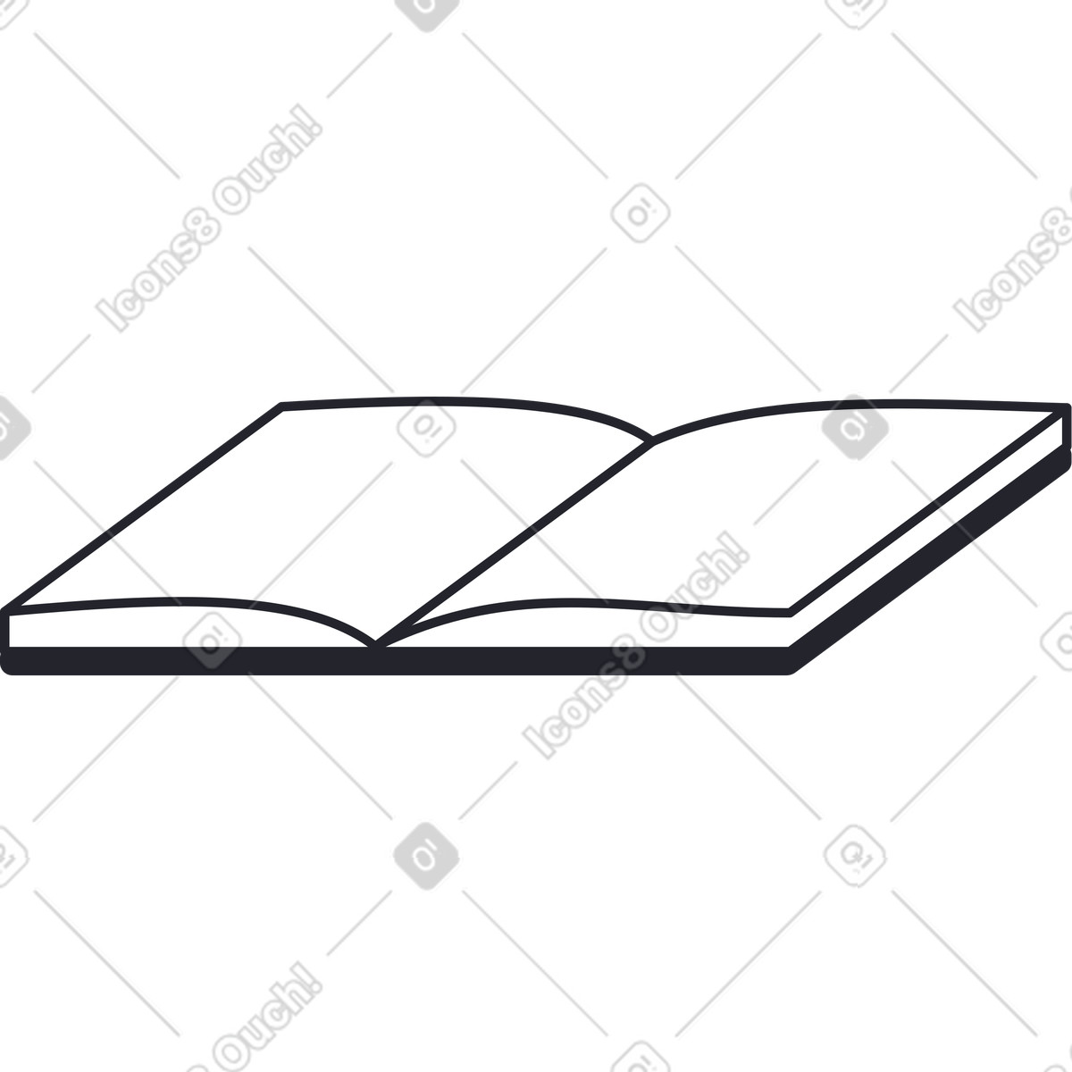 Opened book illustration in Grapy style download in PNG, SVG