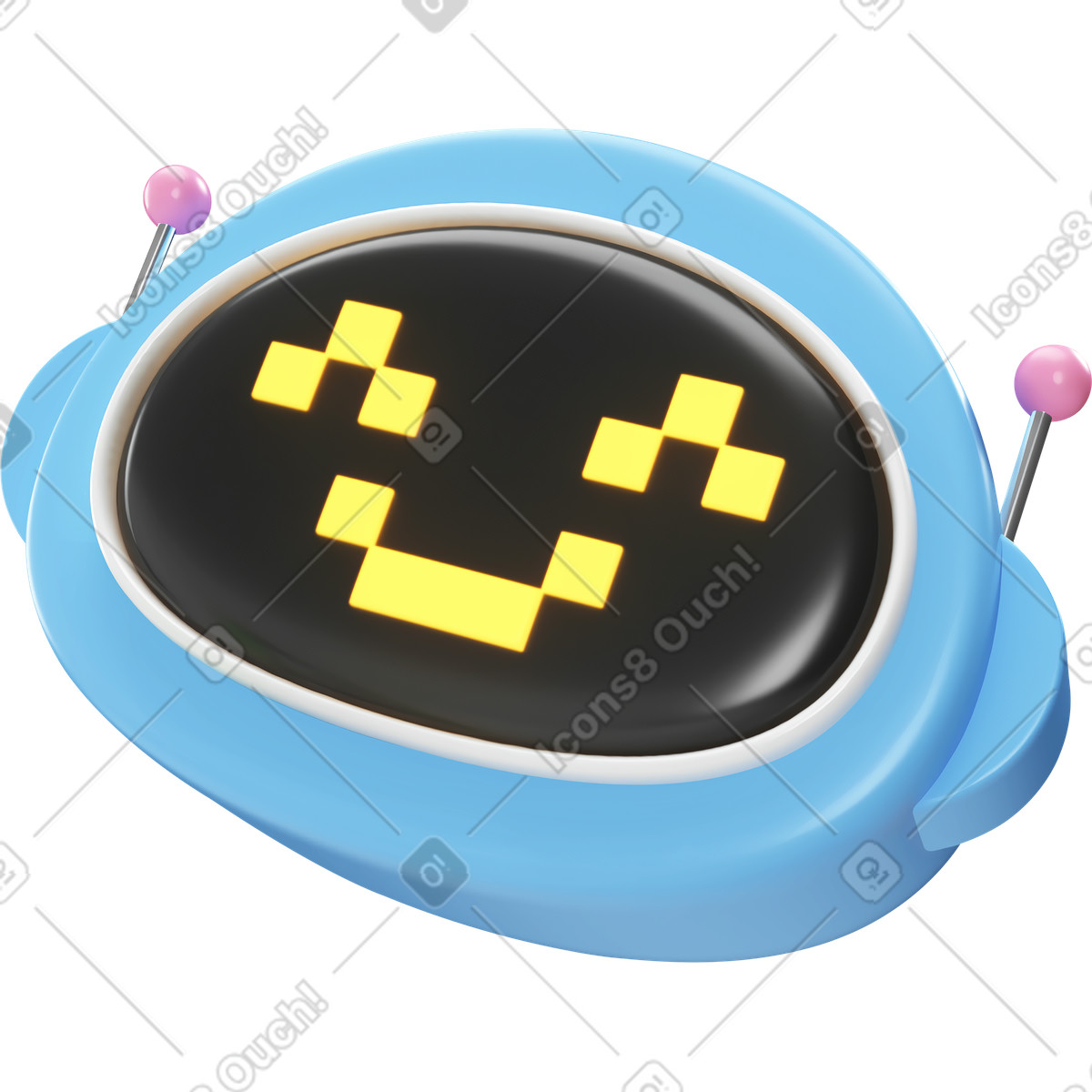 Chatbot illustrazione in stile 3D Corporate scarica in PNG, SVG