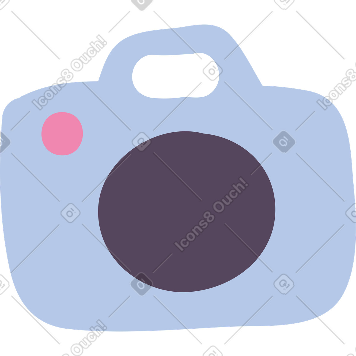 Camera illustration in Pluto style download in PNG, SVG