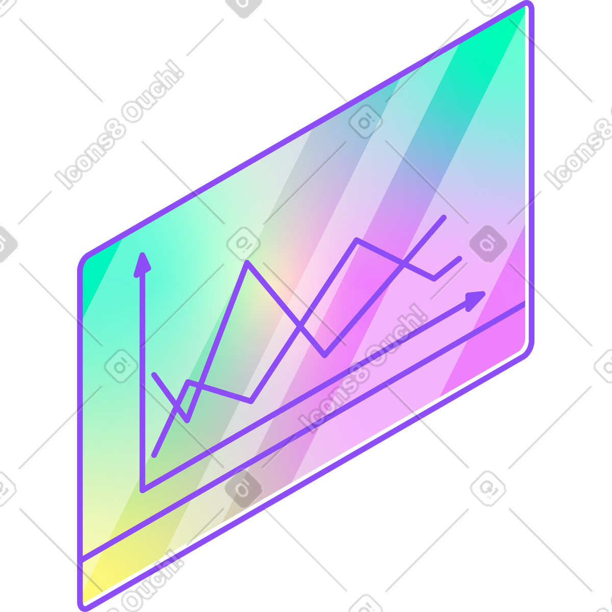 Grafici illustrazione in stile Holographic scarica in PNG, SVG
