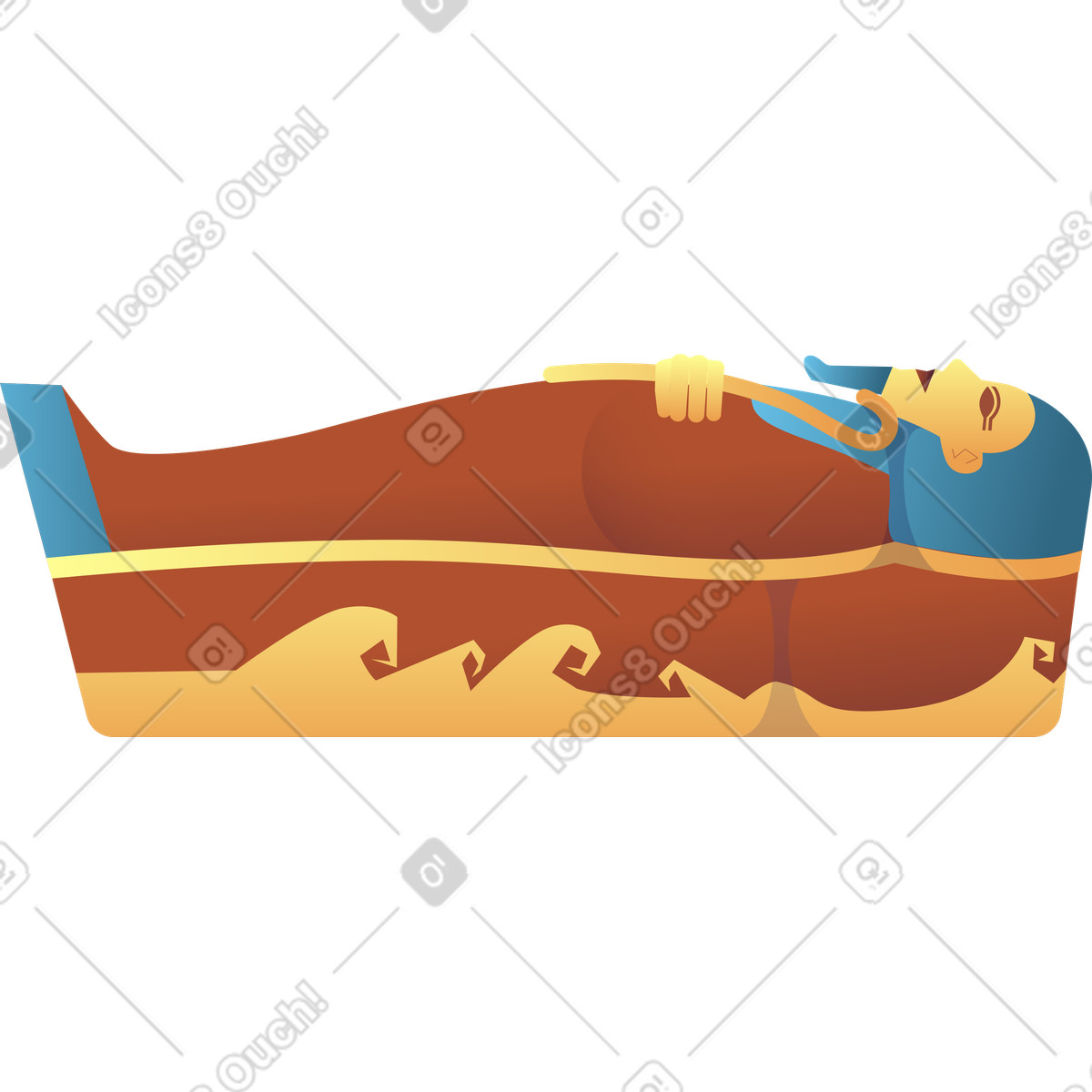 Ilustración Sarcophagus en estilo Halloween Party a descargar en PNG y SVG