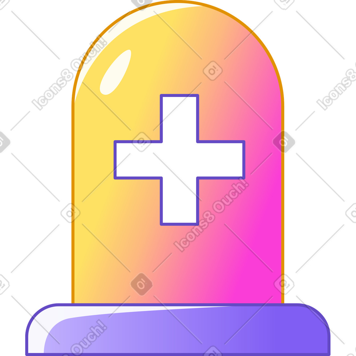 Sirena medica illustrazione in stile Rainbow scarica in PNG, SVG