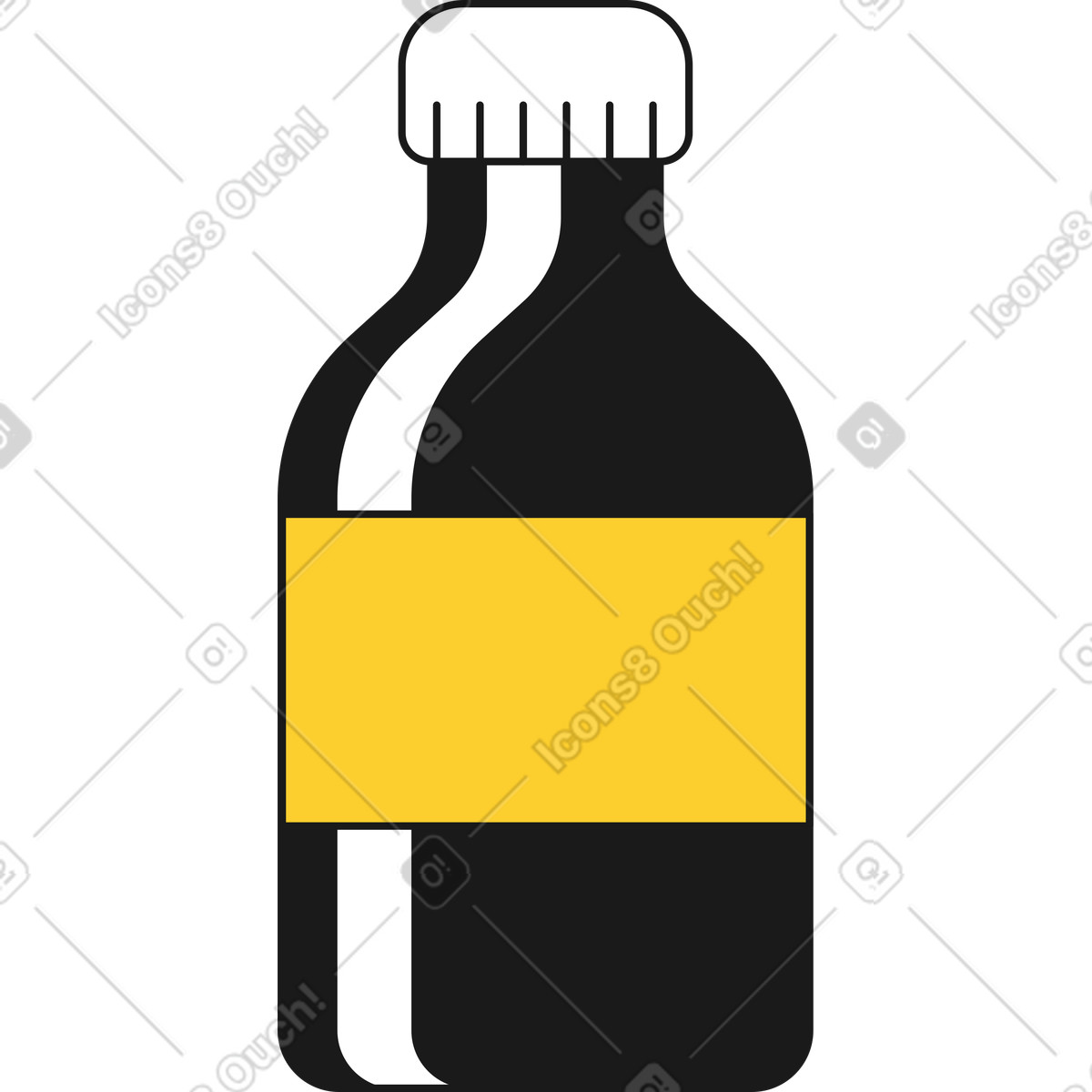 Taxi スタイルの ボトル のイラストをPNG、SVG形式でダウンロード