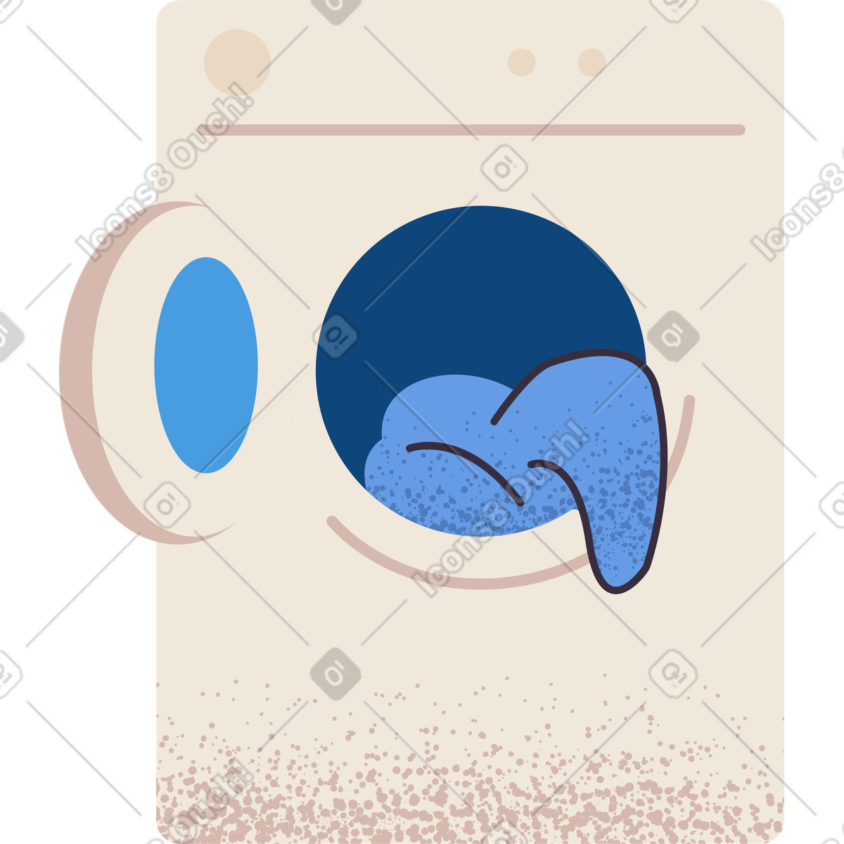 Washing machine illustrazione in stile Pale scarica in PNG, SVG