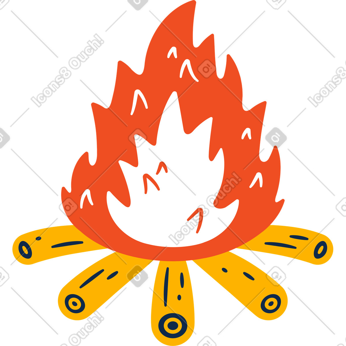 Flame 스타일의 불 일러스트레이션 PNG, SVG 다운로드