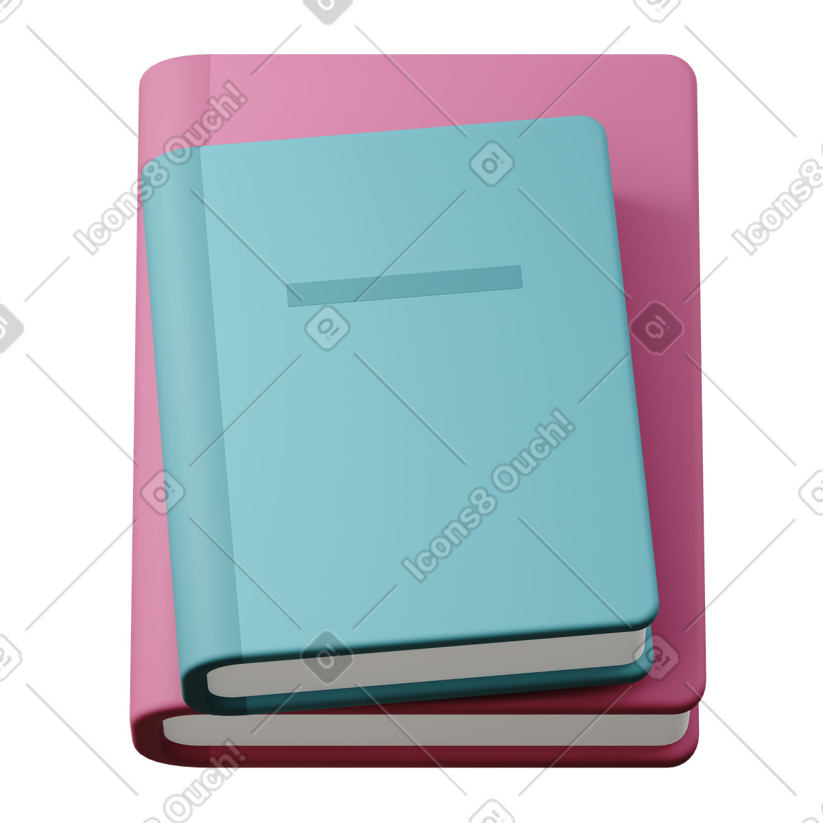 下载 3D Sugary 风格的 Books 插画，支持 PNG、SVG 格式