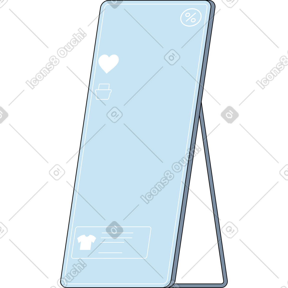 Ilustração de Espelho inteligente em no estilo Kindy para baixar em PNG, SVG