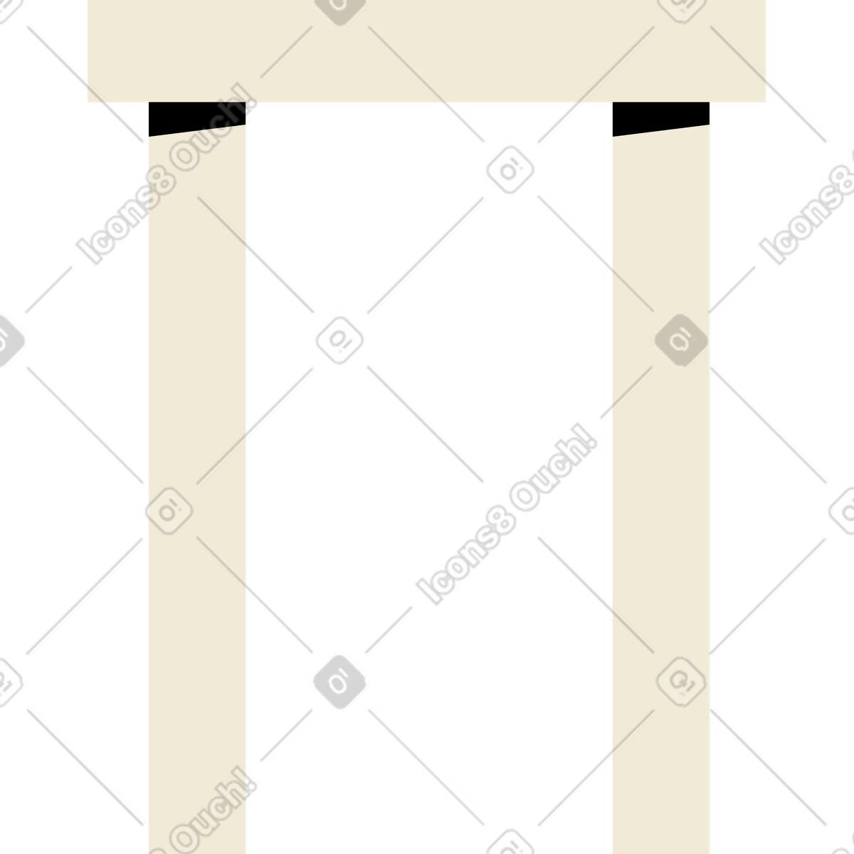 Beige chair illustration in Juicy style download in PNG, SVG