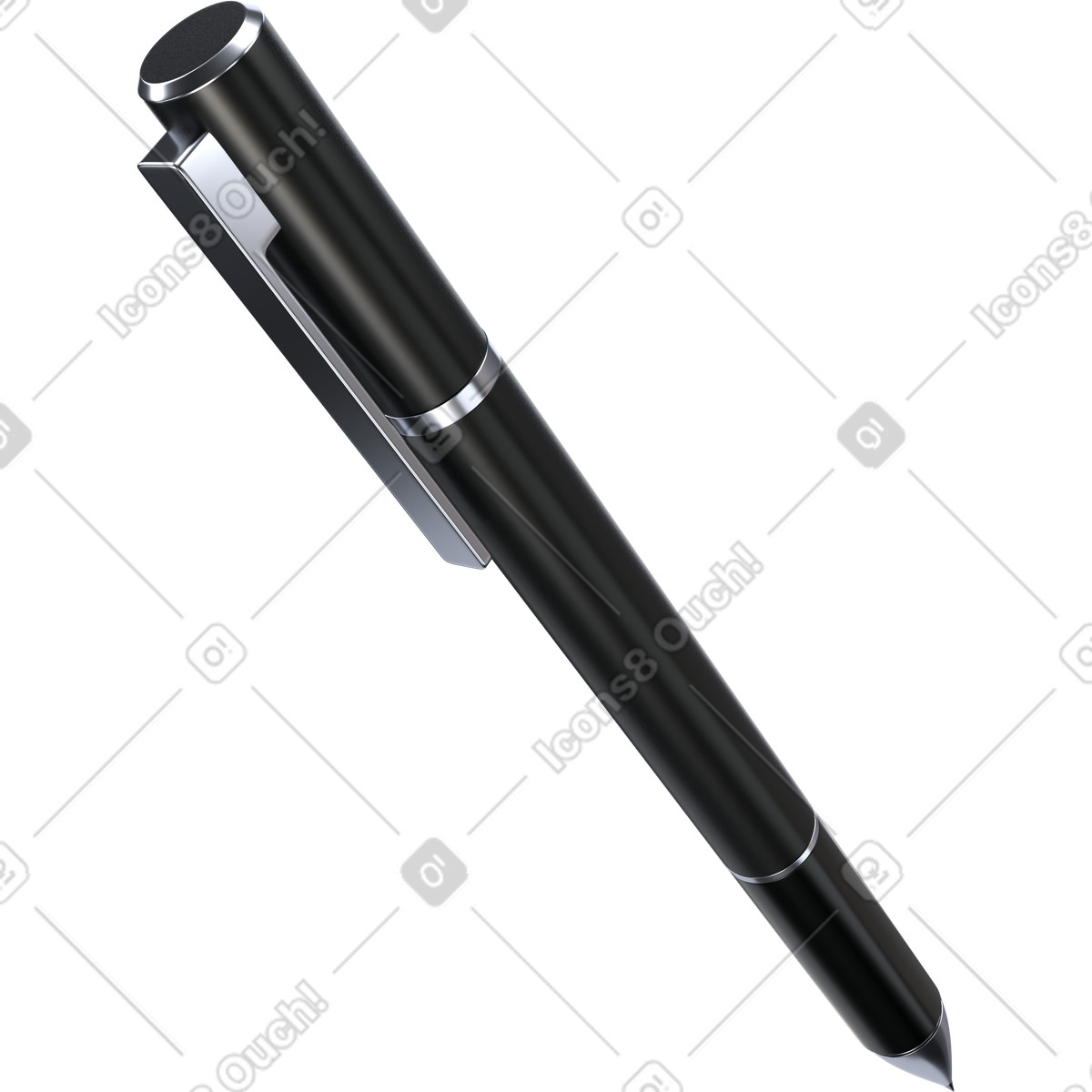 Writing pen, note taking, office productivity illustration in PNG, SVG