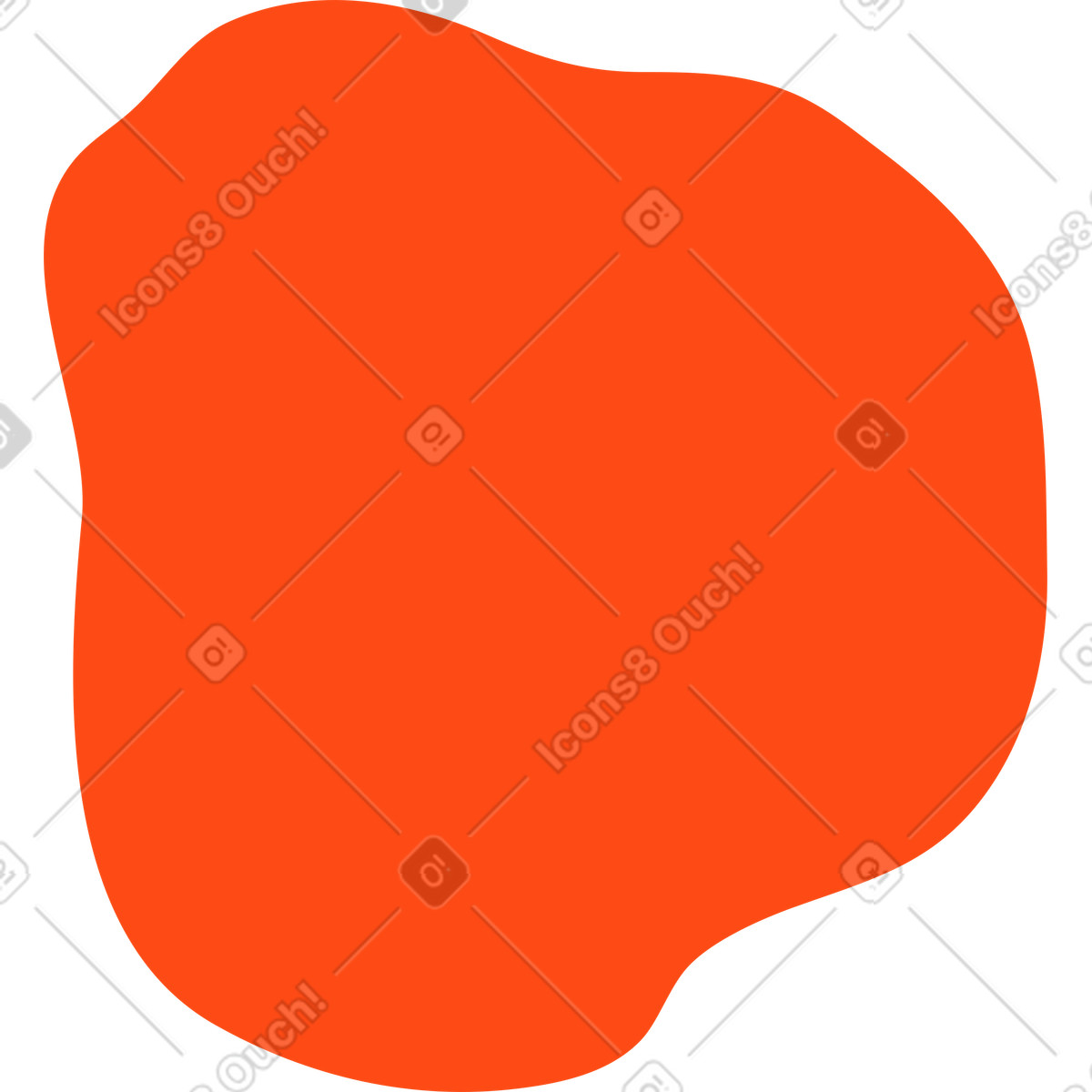 Illustration Forme bouclée orange dans le style Comic à télécharger aux formats PNG, SVG