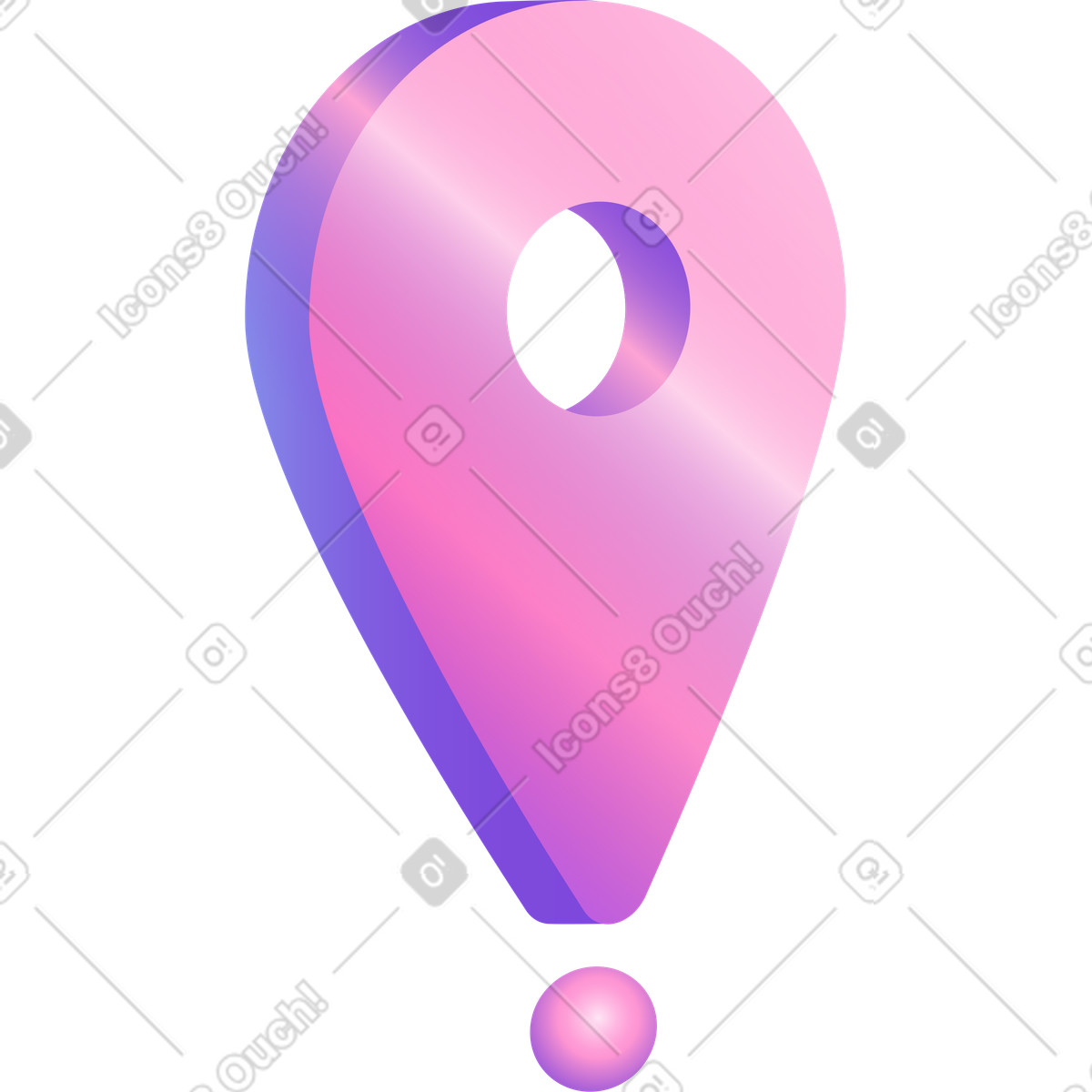 Geolocation-zeichen-Illustration im Isotech-Stil als Download in PNG, SVG